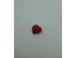 Bouton coeur rouge 1 cm