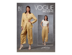 Patron Veste, ceinture et Pantalon femme - Vogue 1688