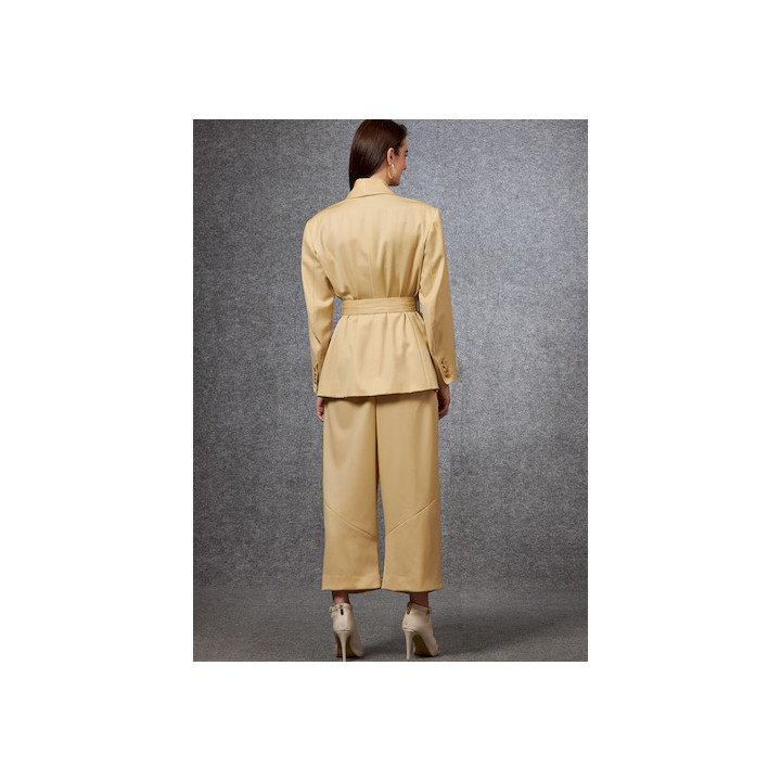 Patron Veste, ceinture et Pantalon femme - Vogue 1688  - 6