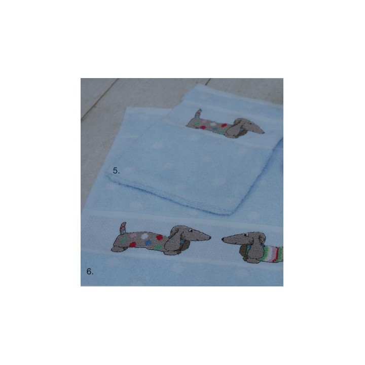Gant de toilette à pois ciel RICO Rico Design - 1