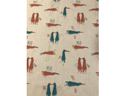 Tissu Canvas Slim animal foot Katia