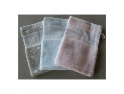 Gant de toilette à pois rose RICO  - 3