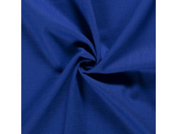 Tissu lin bleu cobalt