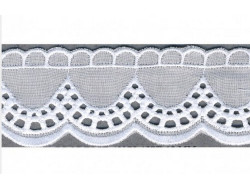 Broderie anglaise blanche - 40 mm