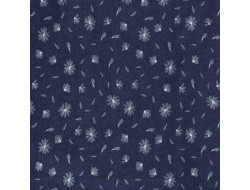 Tissu coton denim flower