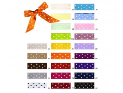 Ruban satin à pois recto verso