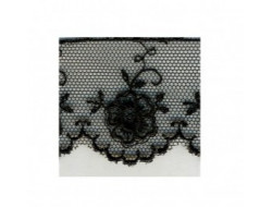 Dentelle valencienne 35 mm - Noire