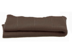 Bas de blouson acrylique/laine marron