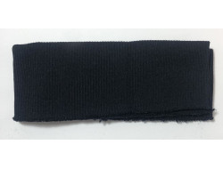 Bas de blouson acrylique/laine bleu nuit
