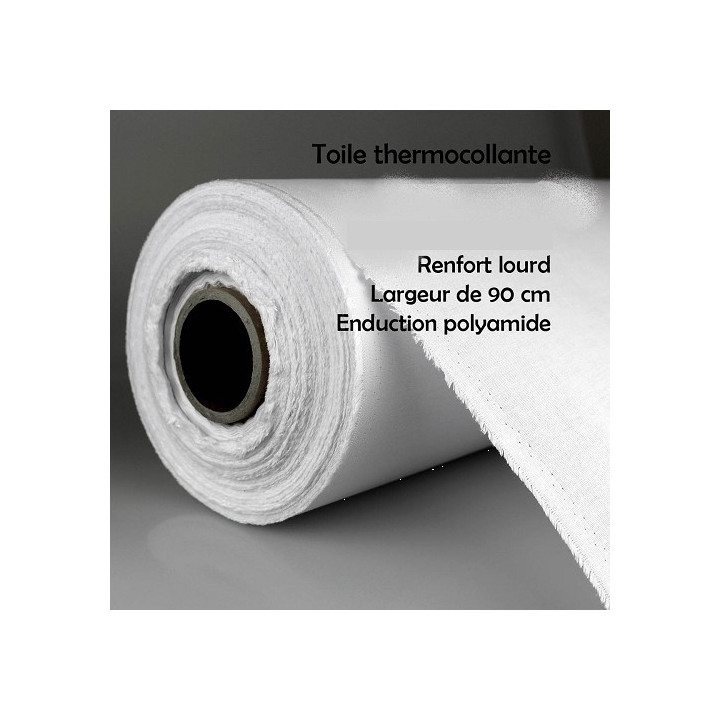 Entoilage percale thermocollant blanc  - 1