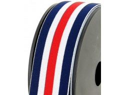 Élastique à bande tricolore - 40 mm