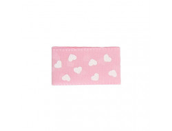 Ruban rose petits coeurs 11 mm