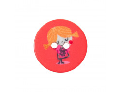 Bouton fille rouge