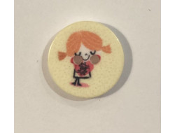 Bouton fille jaune