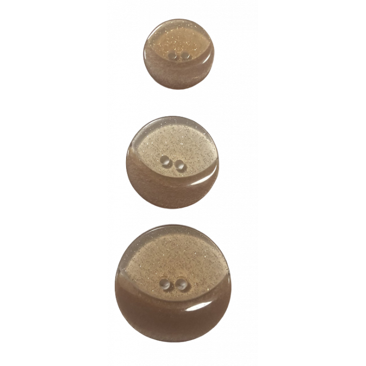Bouton pailleté ambre  - 1