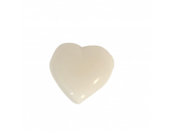 Bouton coeur blanc 1 cm