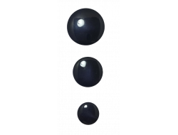 Bouton pastille noir 12, 18 et 22 mm  - 1