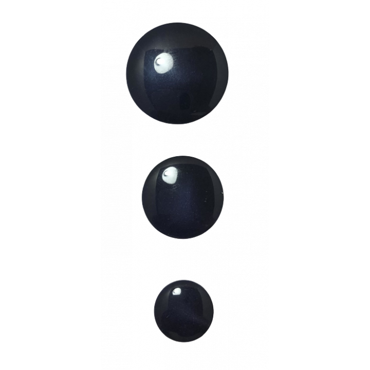 Bouton pastille noir 12, 18 et 22 mm  - 1