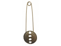 Épingle à nourrice doré avec broche