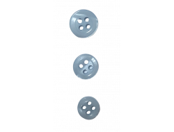 Bouton classique bleu 9, 10 et 12 mm