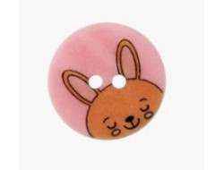 Bouton polyester lapin