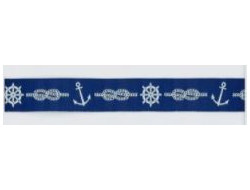 Galon Jacquard marine 20mm  - 1