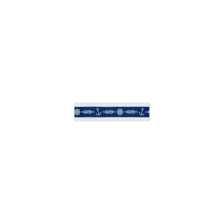 Galon Jacquard marine 20mm  - 1