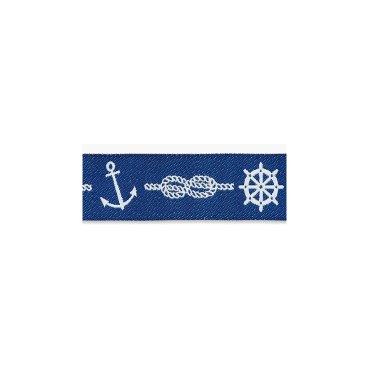 Galon Jacquard marine 20mm  - 2