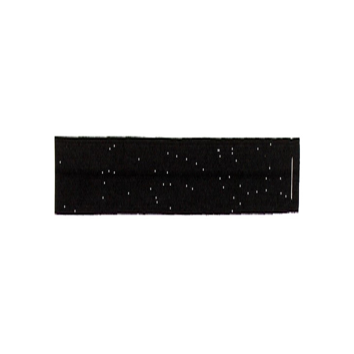 Elastique pré-plié noir satiné  - 1