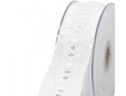 Broderie anglaise blanche - 34 mm