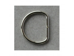 Demi anneaux métal argent 15 mm