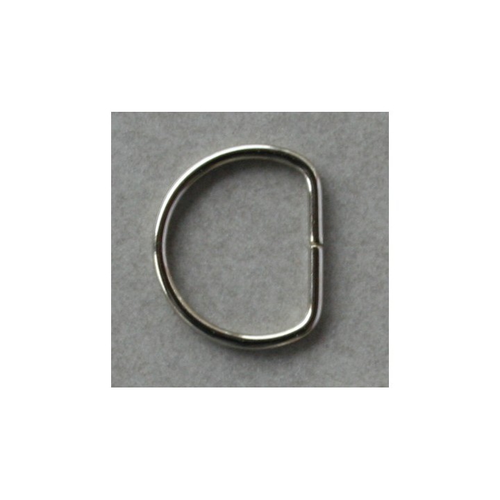 Demi anneaux métal argent 15 mm  - 1