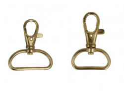 Mousqueton métal bronze - 25 ou 30 mm