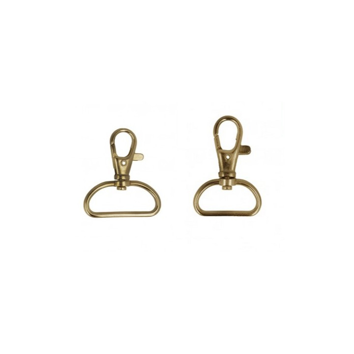 Mousqueton métal bronze - 25 ou 30 mm  - 1