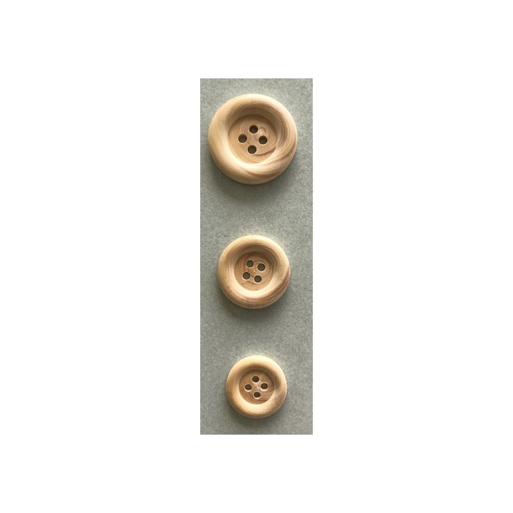 Bouton en bois 18, 22, 27 et 32 mm  - 1