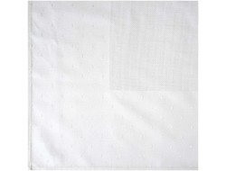 Nappe à broder - points blanc 90x90, Rico Design
