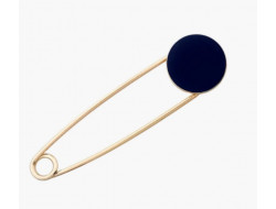 Broche épingle métal doré, marine