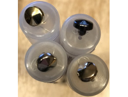 Bouton polyester métalisé 9 mm