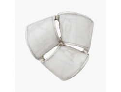Bouton métal fantaisie blanc 23 mm