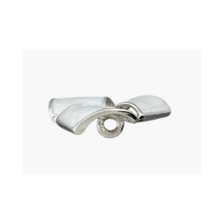 Bouton métal fantaisie blanc 23 mm  - 2