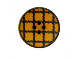 Bouton jaune curry 18 mm  - 1