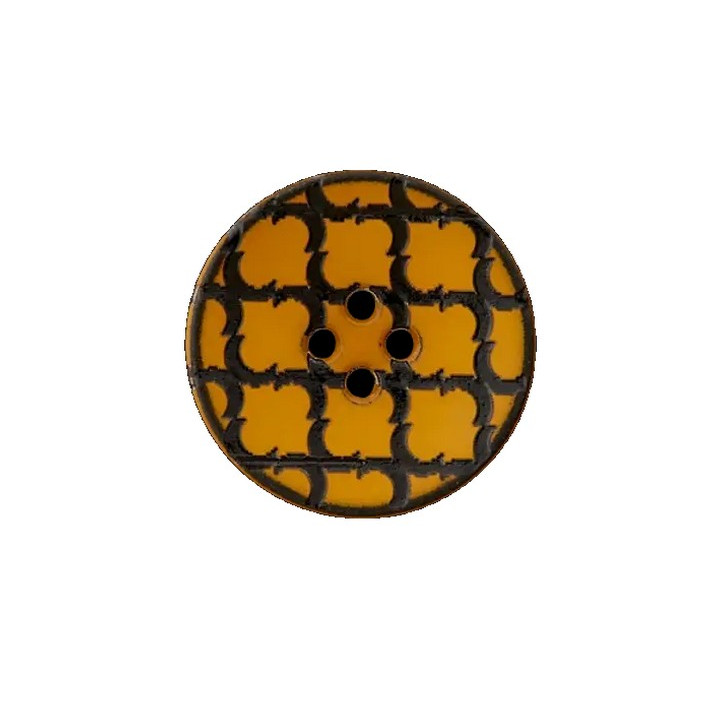 Bouton jaune curry 18 mm  - 1