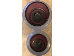 Bouton parme foncé 12 et 18 mm