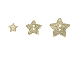 Bouton étoile pailleté - Doré