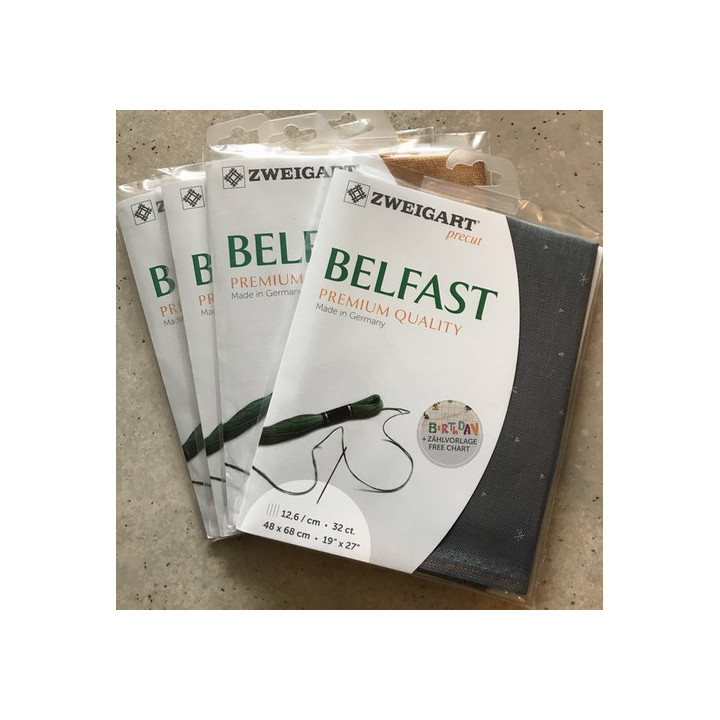 Toile à broder Belfast fantaisie Zweigart Precut