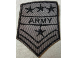 Écusson thermocollant ARMY gris clair