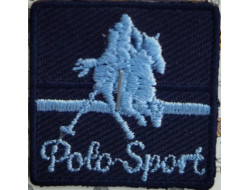 Écusson thermocollant Polo Sport bleu