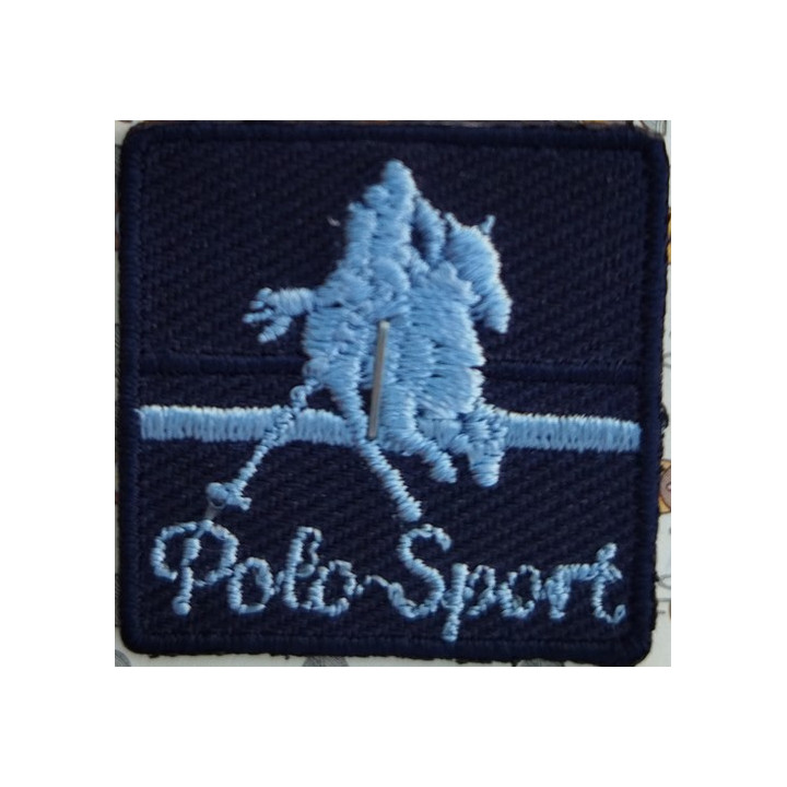 Écusson thermocollant Polo Sport bleu
