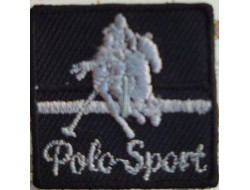 Écusson thermocollant Polo Sport gris