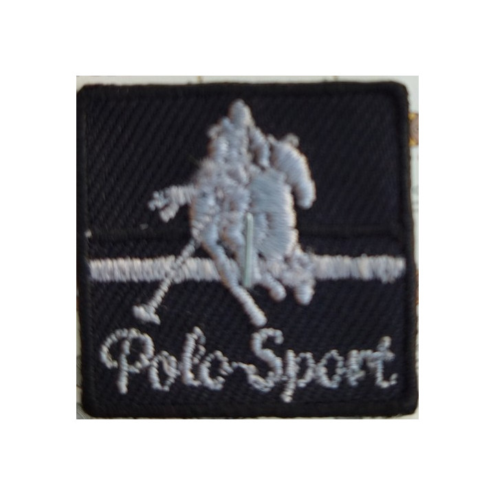 Écusson thermocollant Polo Sport gris